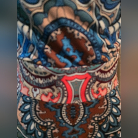 VENUS Paisley Print Strap Top in Peach and Blue - Picture 5 of 7